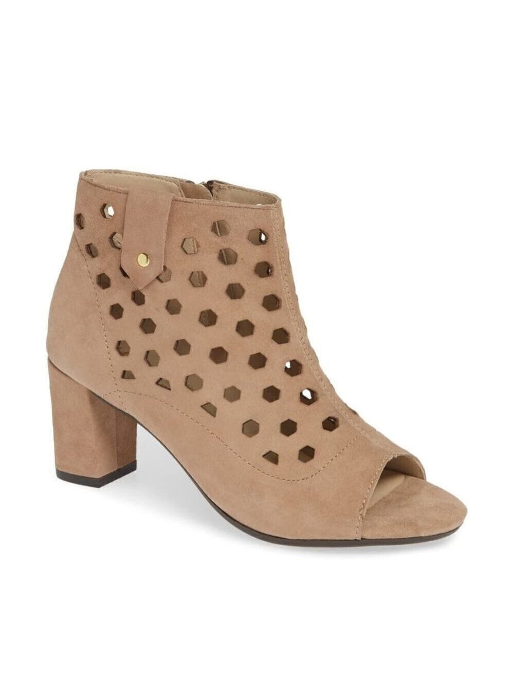 BETTYE Muller Leather "Finn" Peep Toe Bootie New